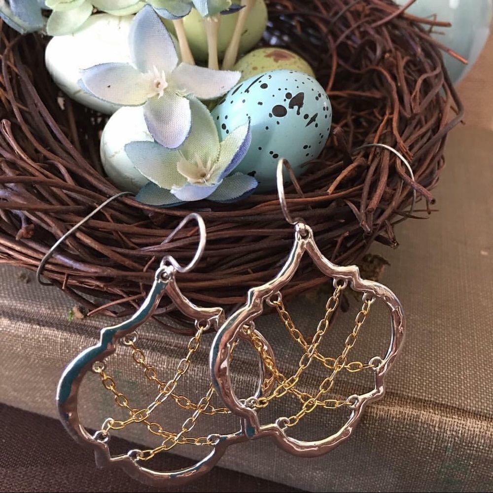 Sara Blaine/eSBe Halogen Mixed Metals Earrings - Picture 3 of 3